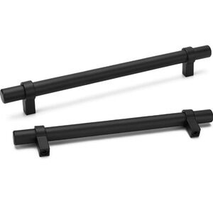 12 Pk - Peaha Cabinet Pulls 6-1/4 inch Center Black - LST16BK160 Black...